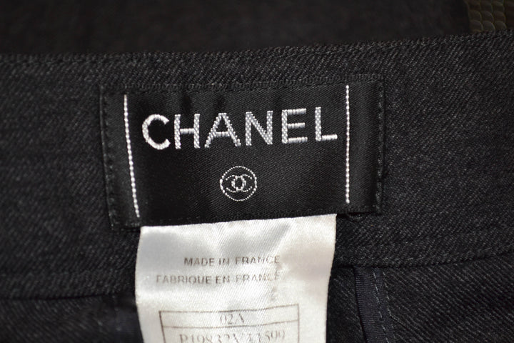 Top Quality Chanel Grey Wool Pants Size 2A