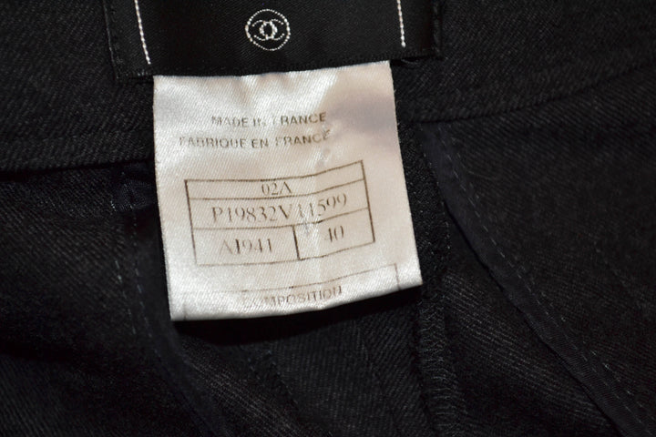 Top Quality Chanel Grey Wool Pants Size 2A