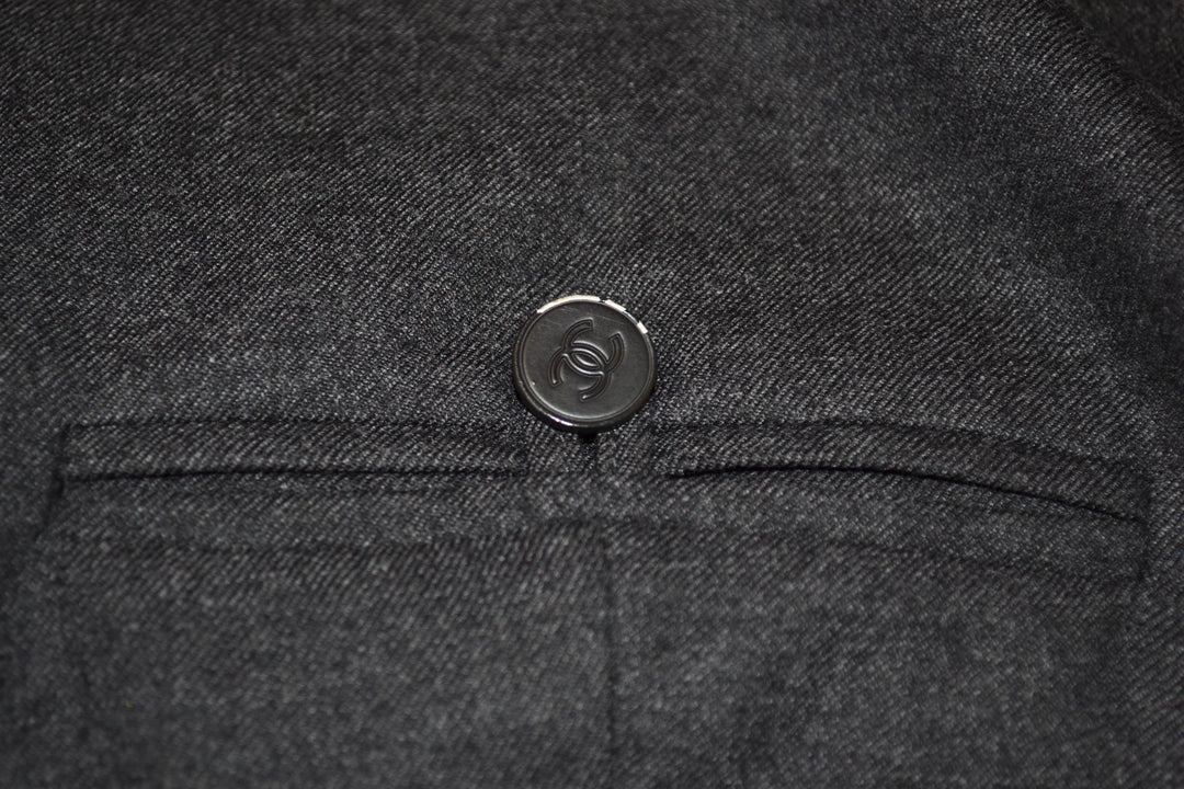Top Quality Chanel Grey Wool Pants Size 2A
