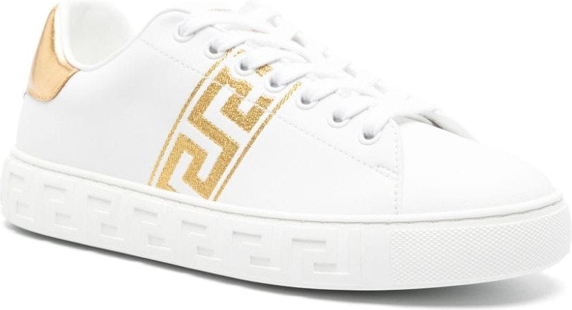 GRECA EMBROIDERED LEATHER SNEAKERS