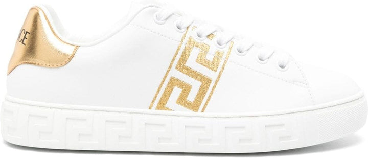 GRECA EMBROIDERED LEATHER SNEAKERS