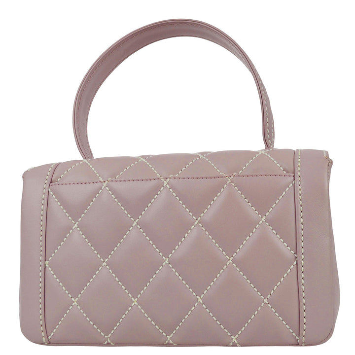 Top Quality Chanel 2004-2005 Purple Calfskin Wild Stitch Handbag