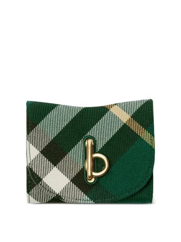 Burberry Rocking Horse Check Half Wallet Green