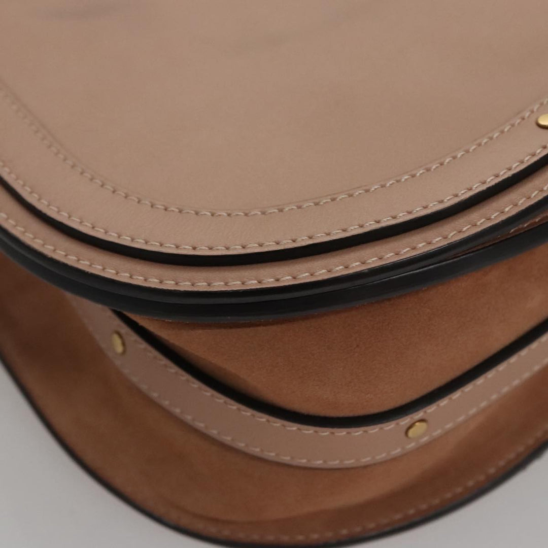 Chloe Nile Hand Bag Leather 2way Pink Gold 101985