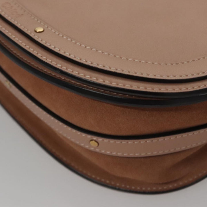Chloe Nile Hand Bag Leather 2way Pink Gold 101985