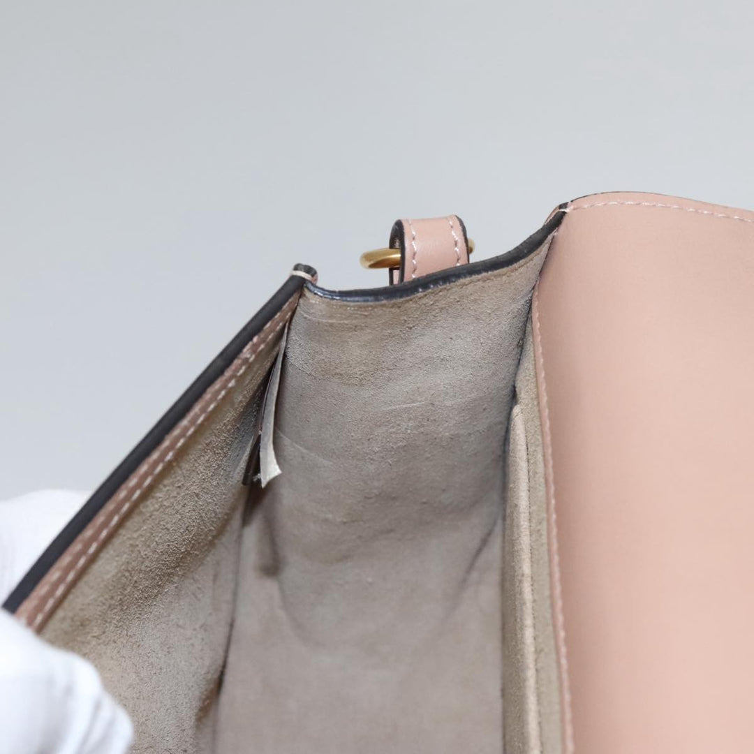 Chloe Nile Hand Bag Leather 2way Pink Gold 101985