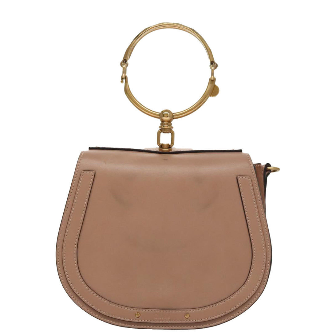 Chloe Nile Hand Bag Leather 2way Pink Gold 101985