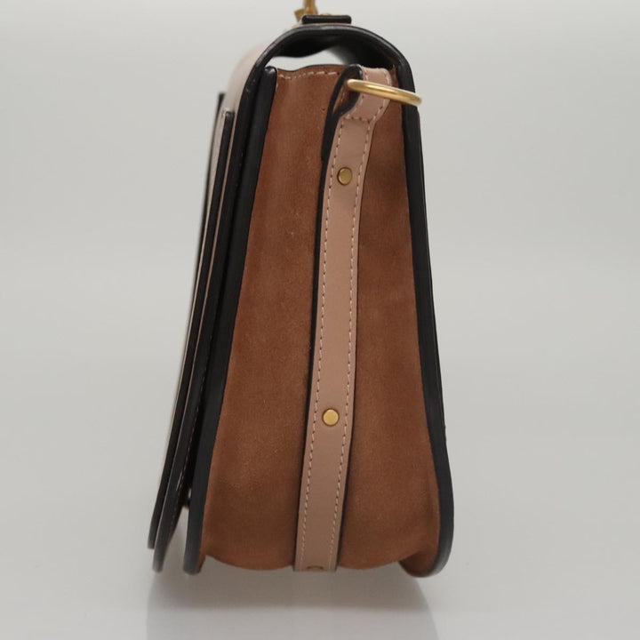 Chloe Nile Hand Bag Leather 2way Pink Gold 101985