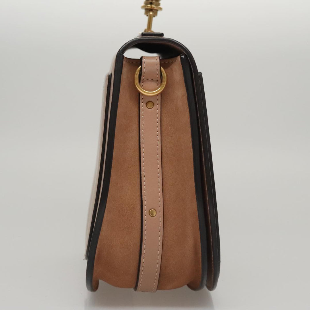 Chloe Nile Hand Bag Leather 2way Pink Gold 101985