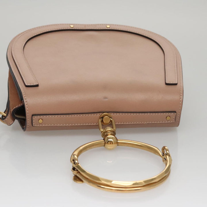 Chloe Nile Hand Bag Leather 2way Pink Gold 101985