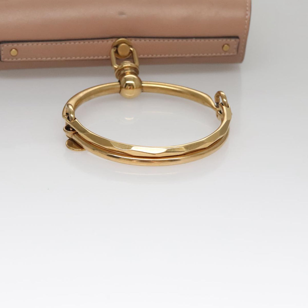 Chloe Nile Hand Bag Leather 2way Pink Gold 101985