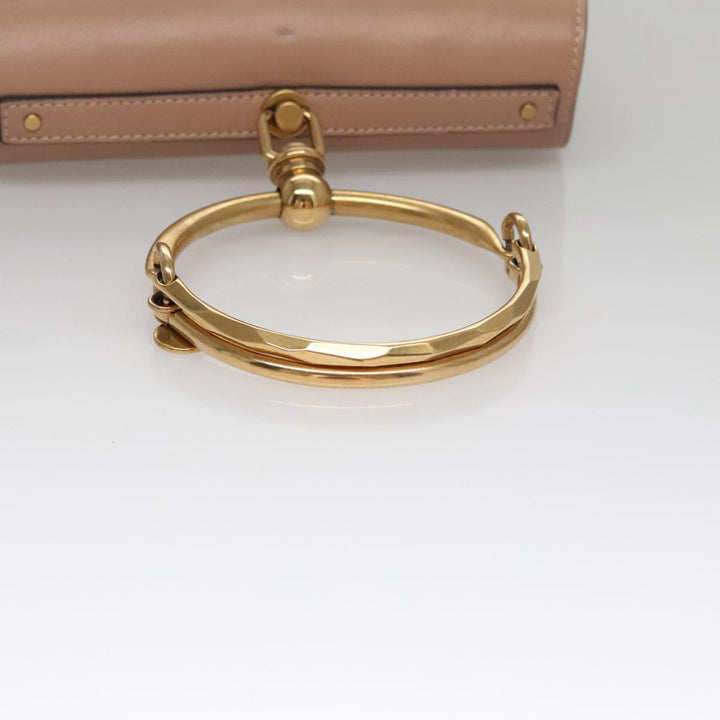 Chloe Nile Hand Bag Leather 2way Pink Gold 101985
