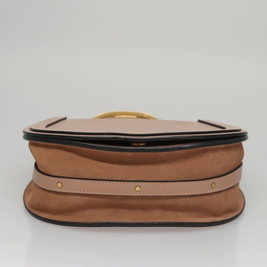 Chloe Nile Hand Bag Leather 2way Pink Gold 101985