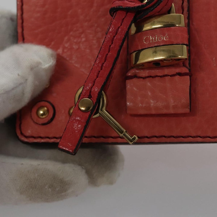 Chloe Card Case Leather Pink 102045