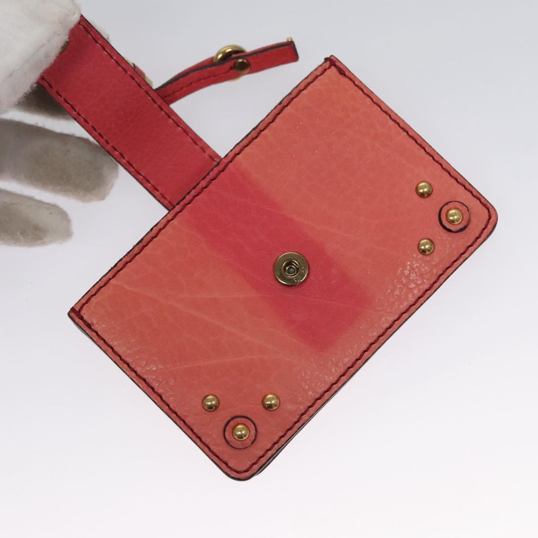 Chloe Card Case Leather Pink 102045