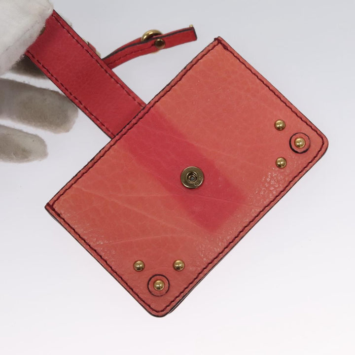 Chloe Card Case Leather Pink 102045