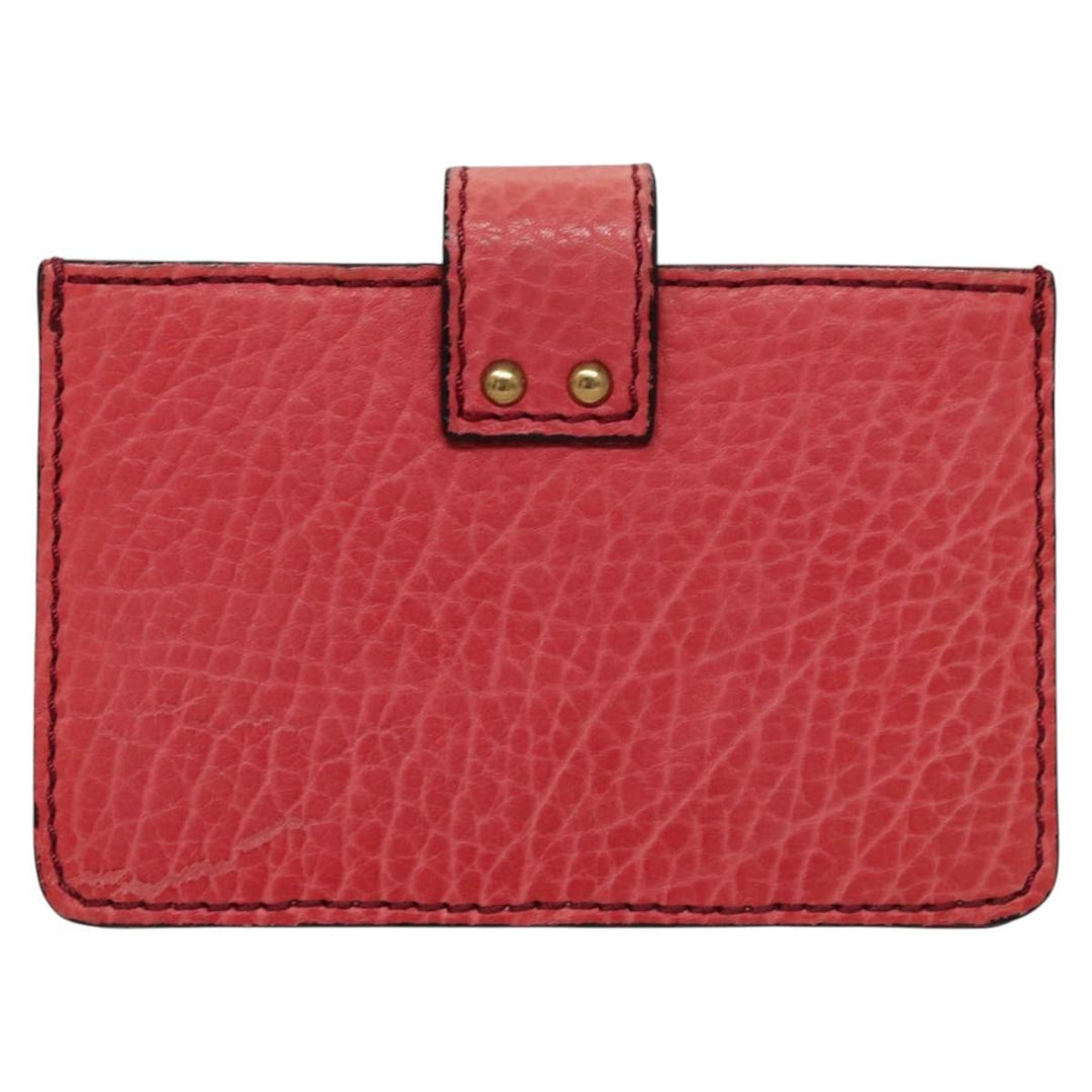 Chloe Card Case Leather Pink 102045