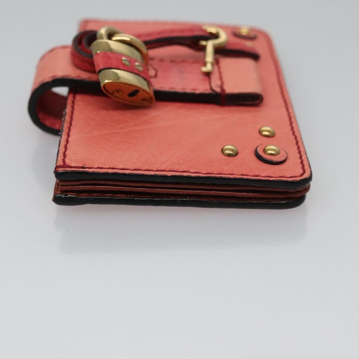 Chloe Card Case Leather Pink 102045