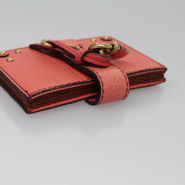 Chloe Card Case Leather Pink 102045