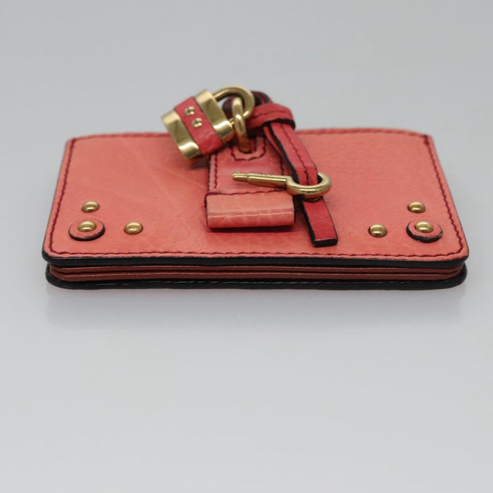 Chloe Card Case Leather Pink 102045