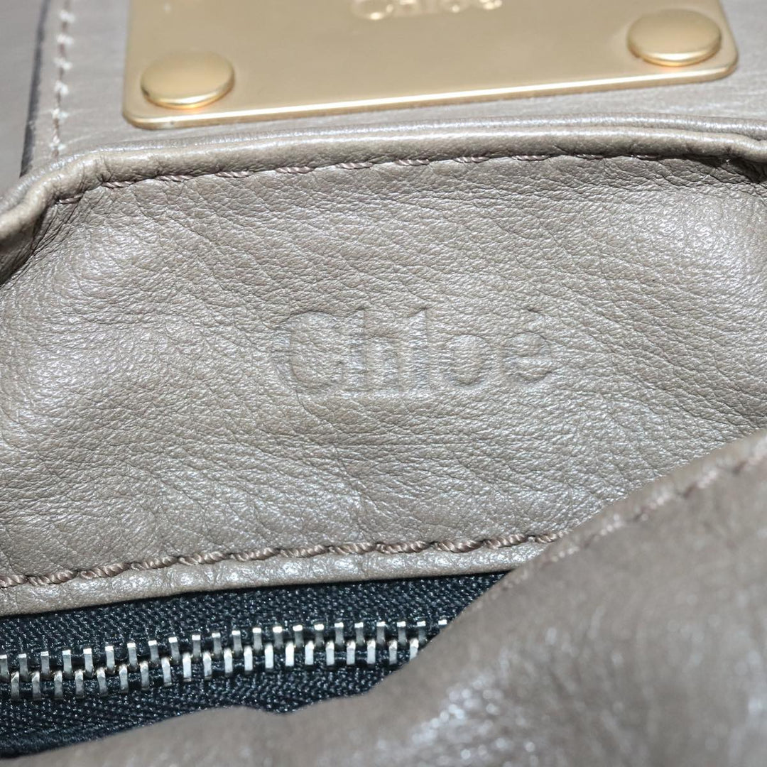 Chloe Paddington Hand Bag Leather Brown Gold 102803