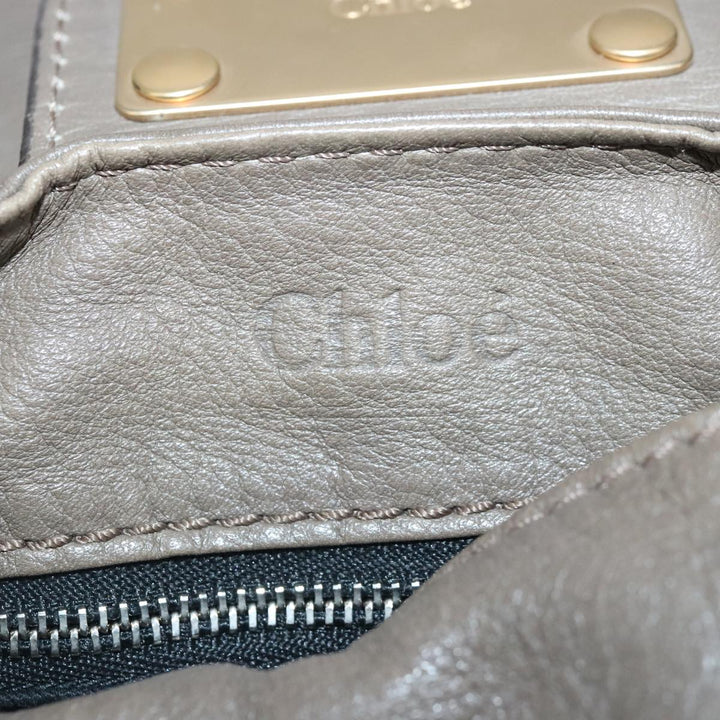 Chloe Paddington Hand Bag Leather Brown Gold 102803