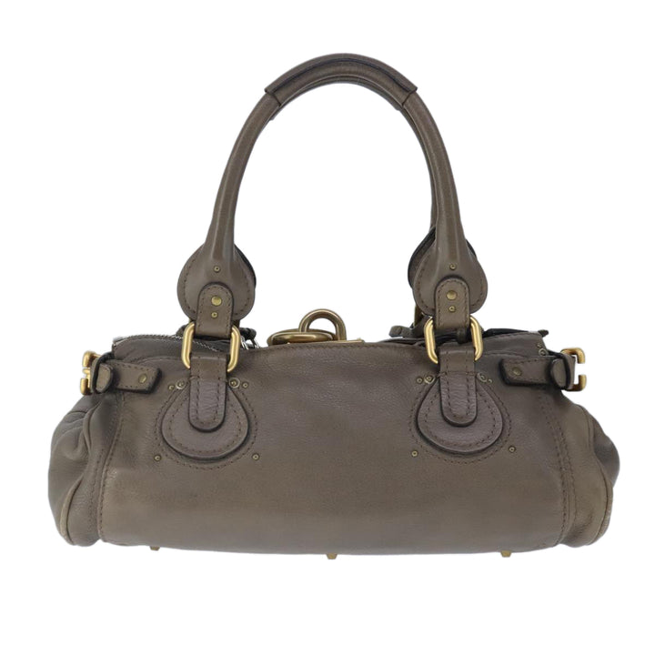 Chloe Paddington Hand Bag Leather Brown Gold 102803