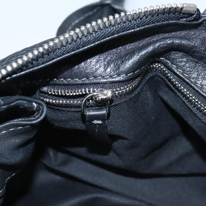Chloe Paddington Hand Bag Leather Black Gold Silver 103863