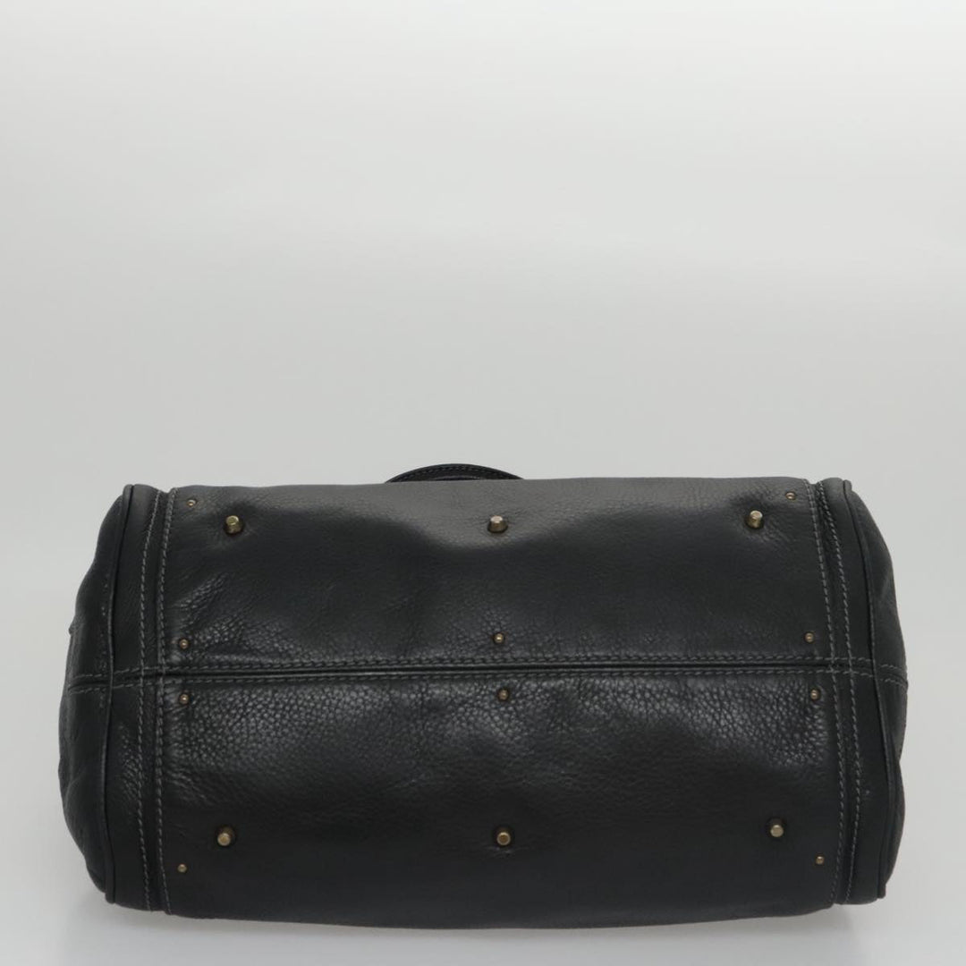 Chloe Paddington Hand Bag Leather Black Gold Silver 103863