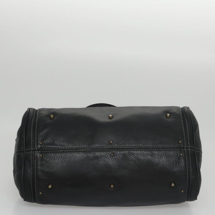 Chloe Paddington Hand Bag Leather Black Gold Silver 103863