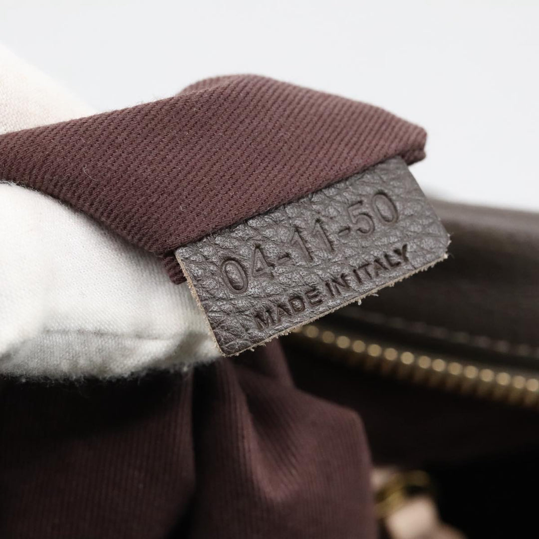 Chloe Paraty Shoulder Bag Leather Brown Gold 103875