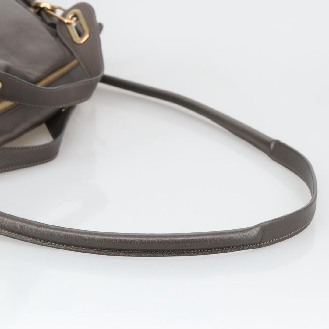Chloe Paraty Shoulder Bag Leather Brown Gold 103875