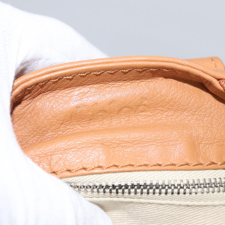 Chloe Paddington Hand Bag Leather Brown Gold Silver 103879