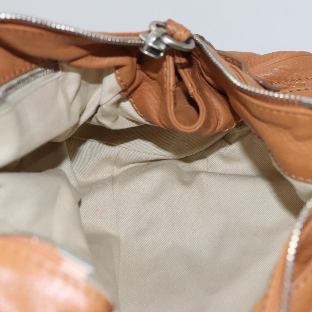 Chloe Paddington Hand Bag Leather Brown Gold Silver 103879