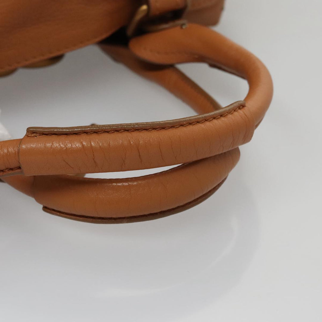 Chloe Paddington Hand Bag Leather Brown Gold Silver 103879