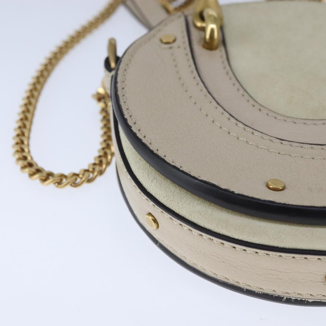 Chloe Pixy Hand Bag Leather 2way Beige Gold 104268