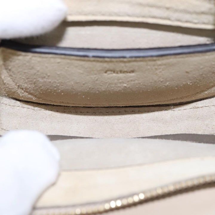 Chloe Pixy Hand Bag Leather 2way Beige Gold 104268
