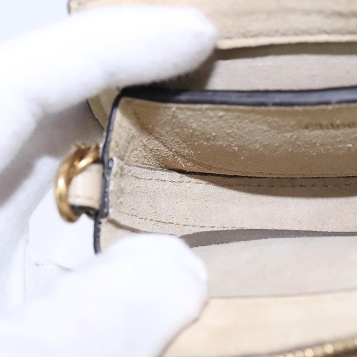 Chloe Pixy Hand Bag Leather 2way Beige Gold 104268
