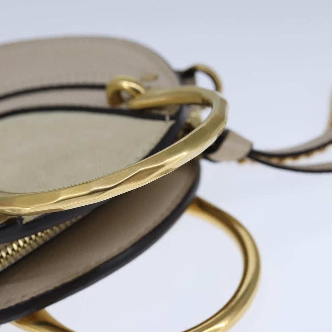 Chloe Pixy Hand Bag Leather 2way Beige Gold 104268