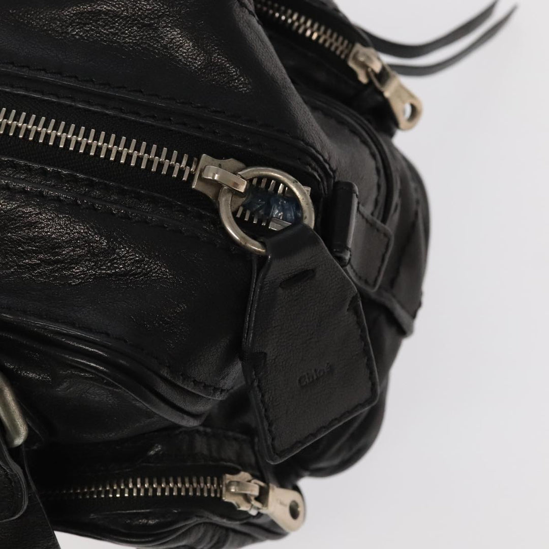 Chloe Betty Hand Bag Leather Black 104669
