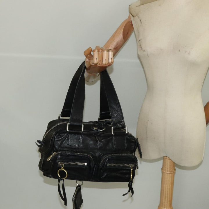 Chloe Betty Hand Bag Leather Black 104669