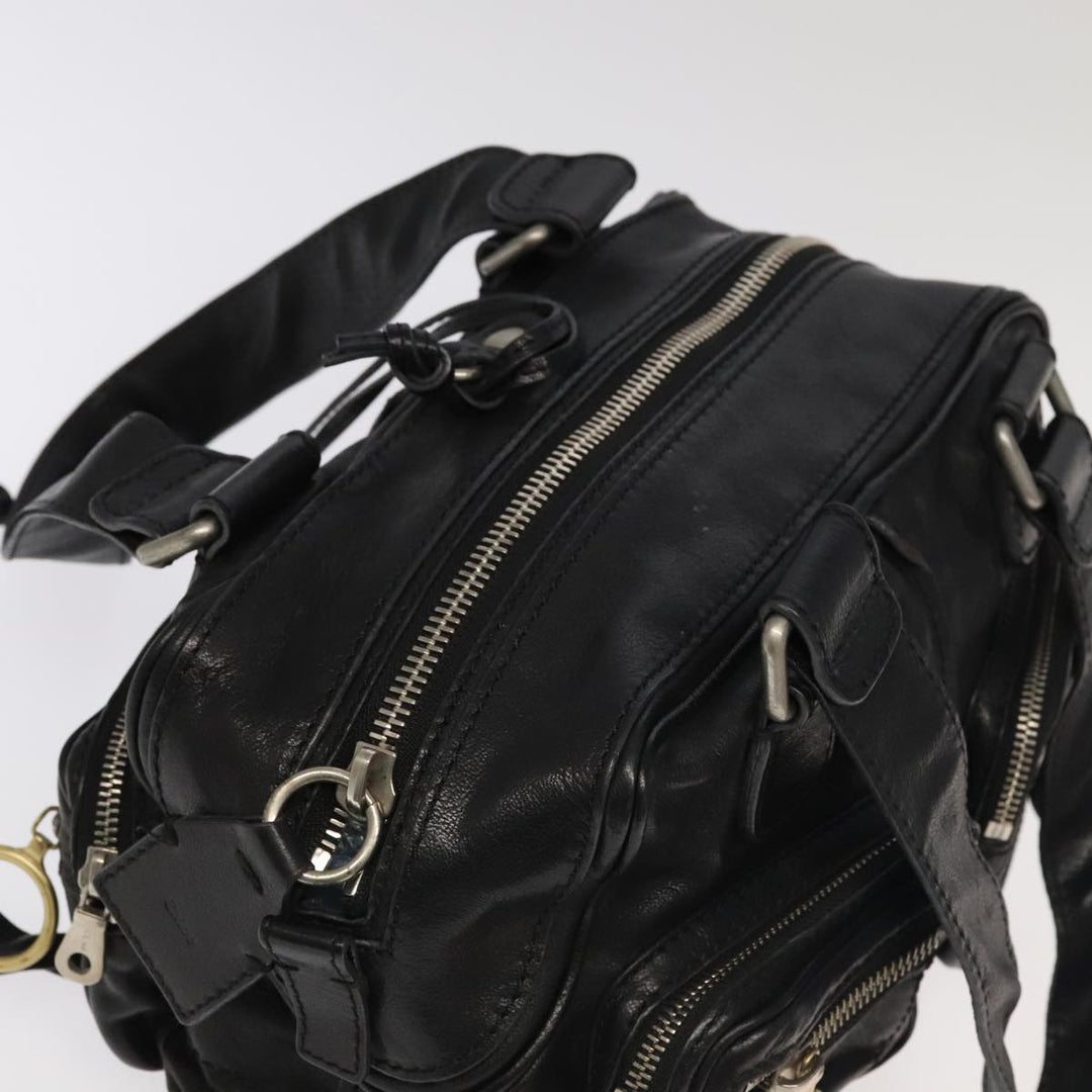 Chloe Betty Hand Bag Leather Black 104669