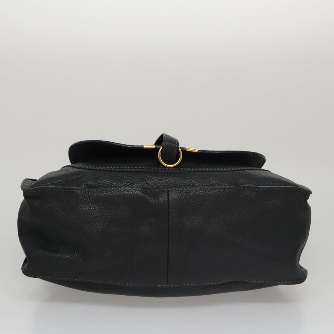 Chloe Mercy Hand Bag Leather 2way Black Gold 104708