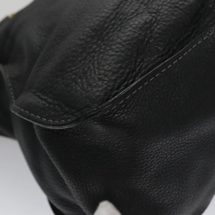 Chloe Mercy Hand Bag Leather 2way Black Gold 104708