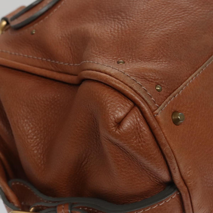 Chloe Paddington Shoulder Bag Leather Brown Gold 104717
