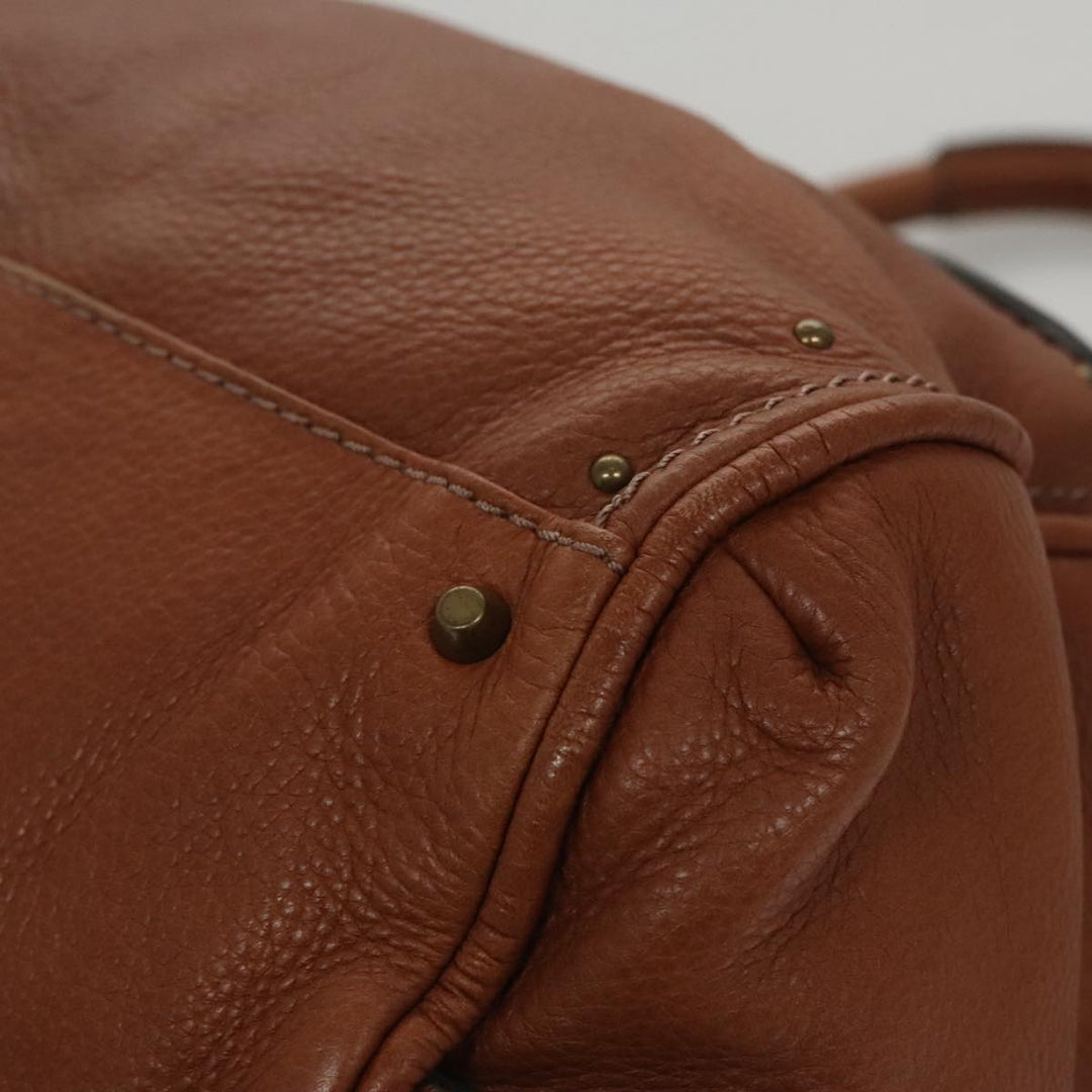 Chloe Paddington Shoulder Bag Leather Brown Gold 104717