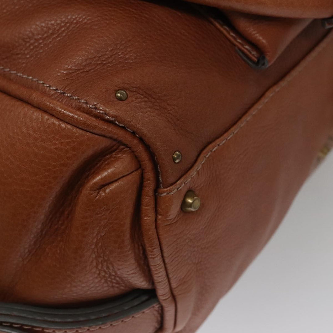 Chloe Paddington Shoulder Bag Leather Brown Gold 104717