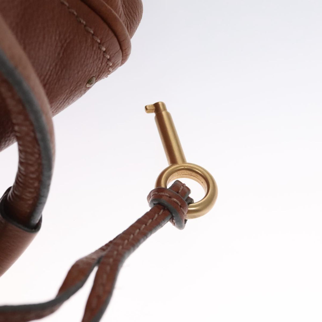 Chloe Paddington Shoulder Bag Leather Brown Gold 104717