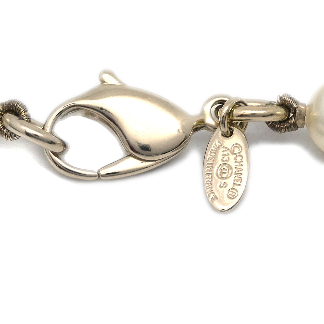 Top Quality Chanel Gold Chain Necklace Rhinestone