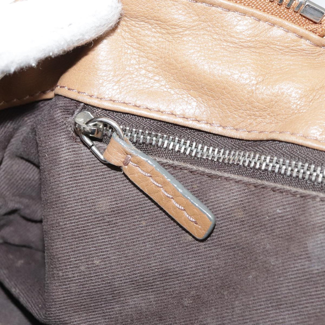 Chloe Paddington Hand Bag Leather Brown Gold Silver 106041
